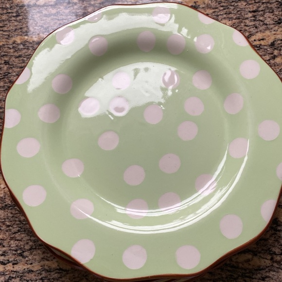 Paula Deen at Home dot crazy set of 4 nine inch salad/lunchheon plates - Picture 3 of 5